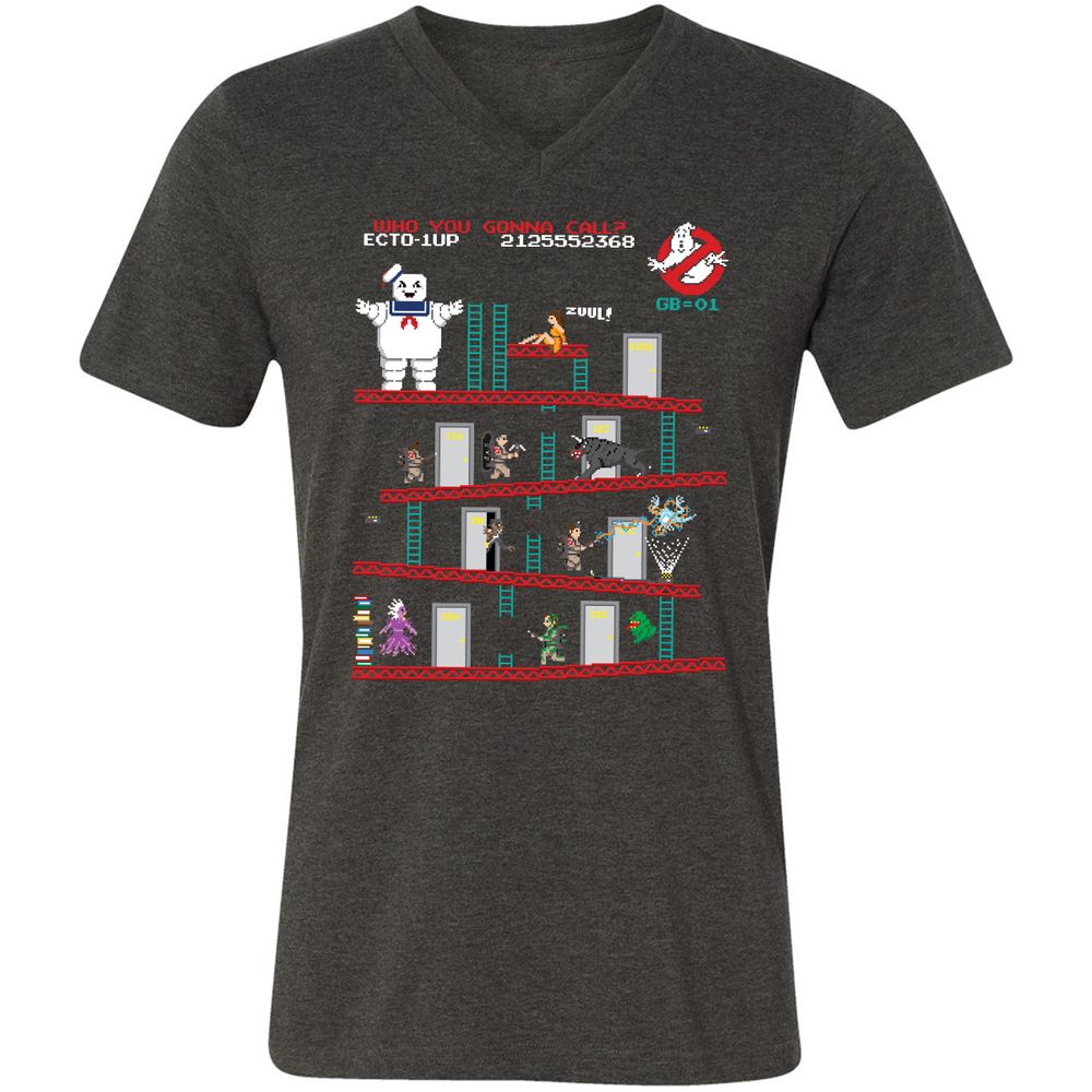 Unisex V-Neck T-Shirt - E274X3T8 - Dark Grey Heather - 8
