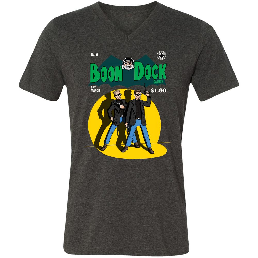 Unisex V-Neck T-Shirt - N6PHKSTJ - Dark Grey Heather - 8