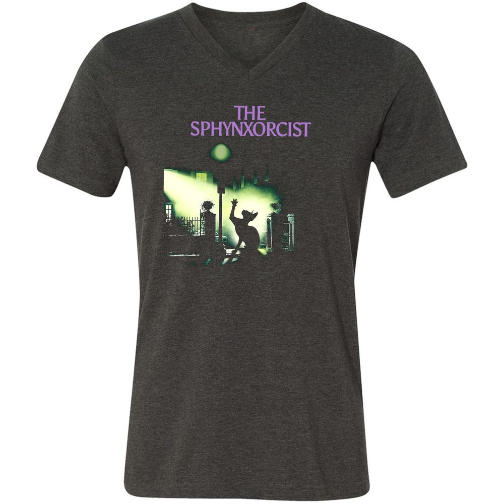 Unisex V-Neck T-Shirt - 2FPCY5K7 - Dark Grey Heather - 8