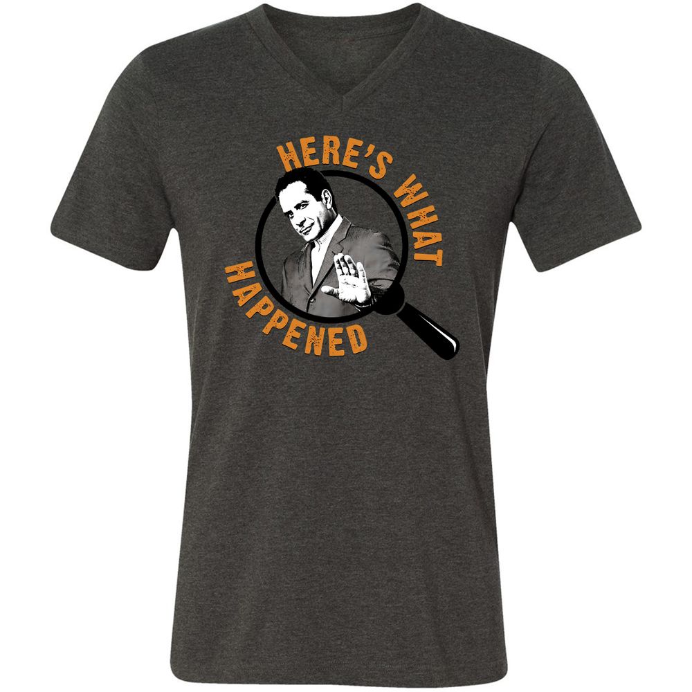 Unisex V-Neck T-Shirt - 5AR2YPMR - Dark Grey Heather - 8