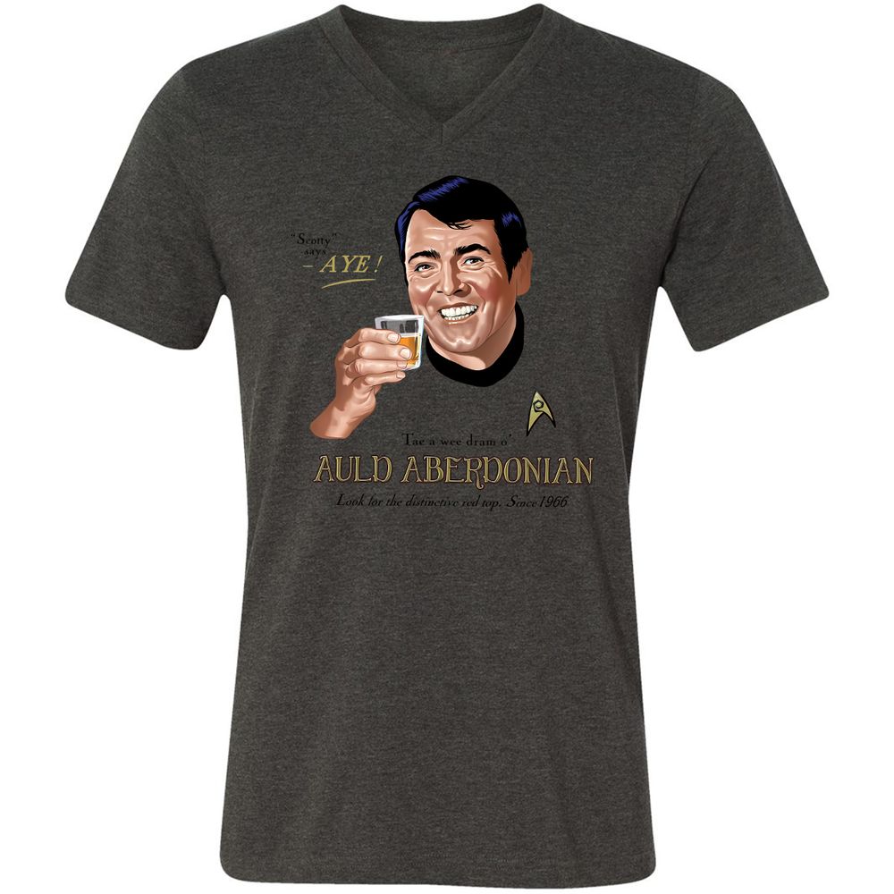 Unisex V-Neck T-Shirt - XNT61TL3 - Dark Grey Heather - 8