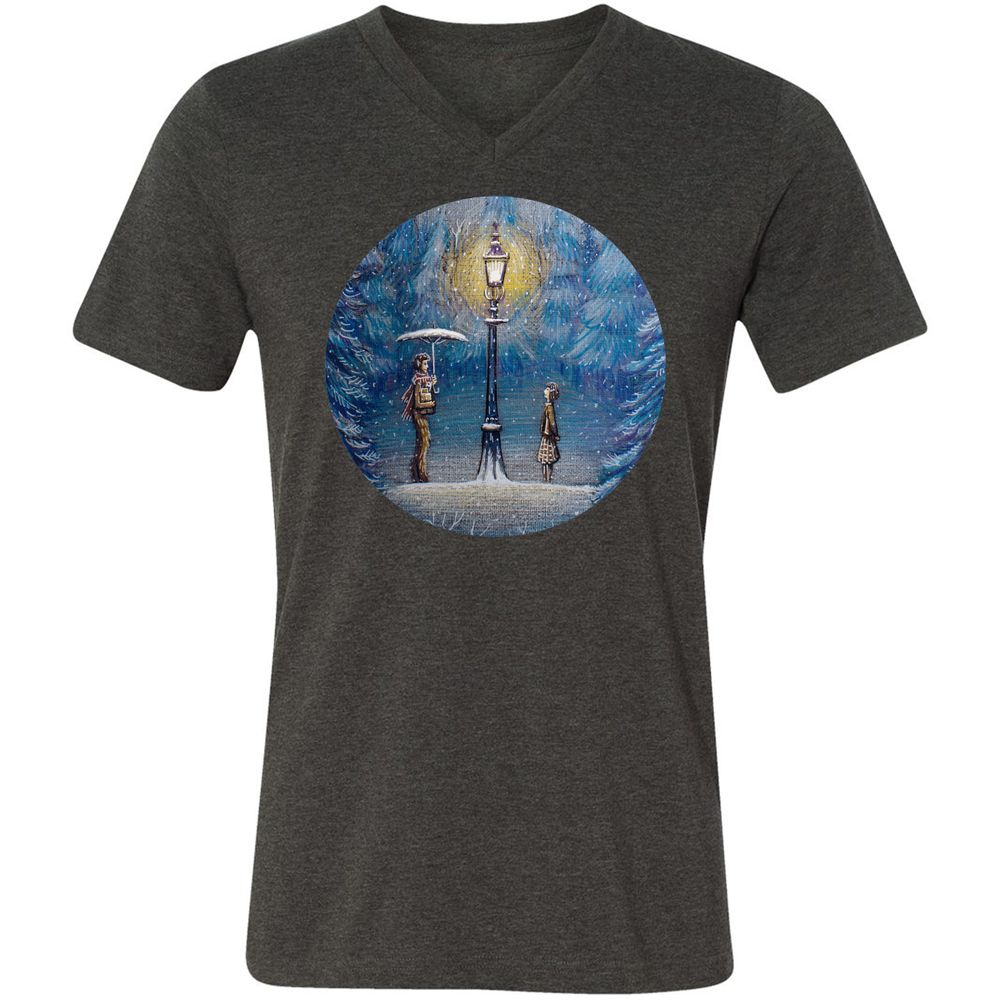 Unisex V-Neck T-Shirt - SWF6ENT3 - Dark Grey Heather - 8