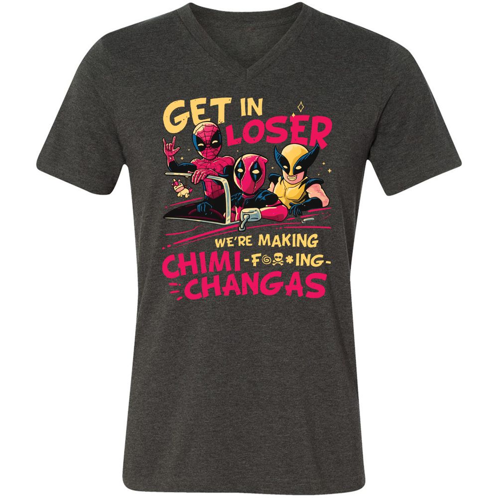 Unisex V-Neck T-Shirt - HZDP4XAA - Dark Grey Heather - 8