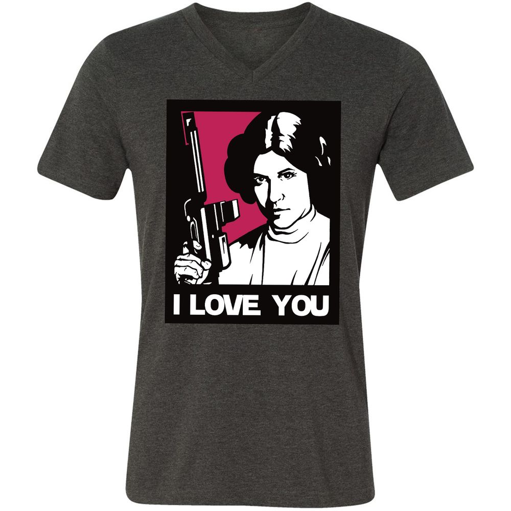 Unisex V-Neck T-Shirt - USLZ2UDJ - Dark Grey Heather - 8
