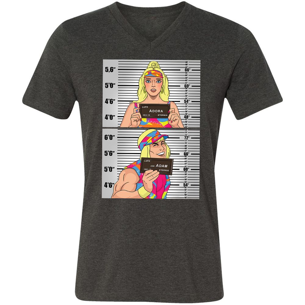 Unisex V-Neck T-Shirt - 3FV6U3B2 - Dark Grey Heather - 8