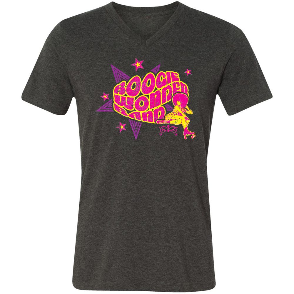 Unisex V-Neck T-Shirt - 8MDKS636 - Dark Grey Heather - 8