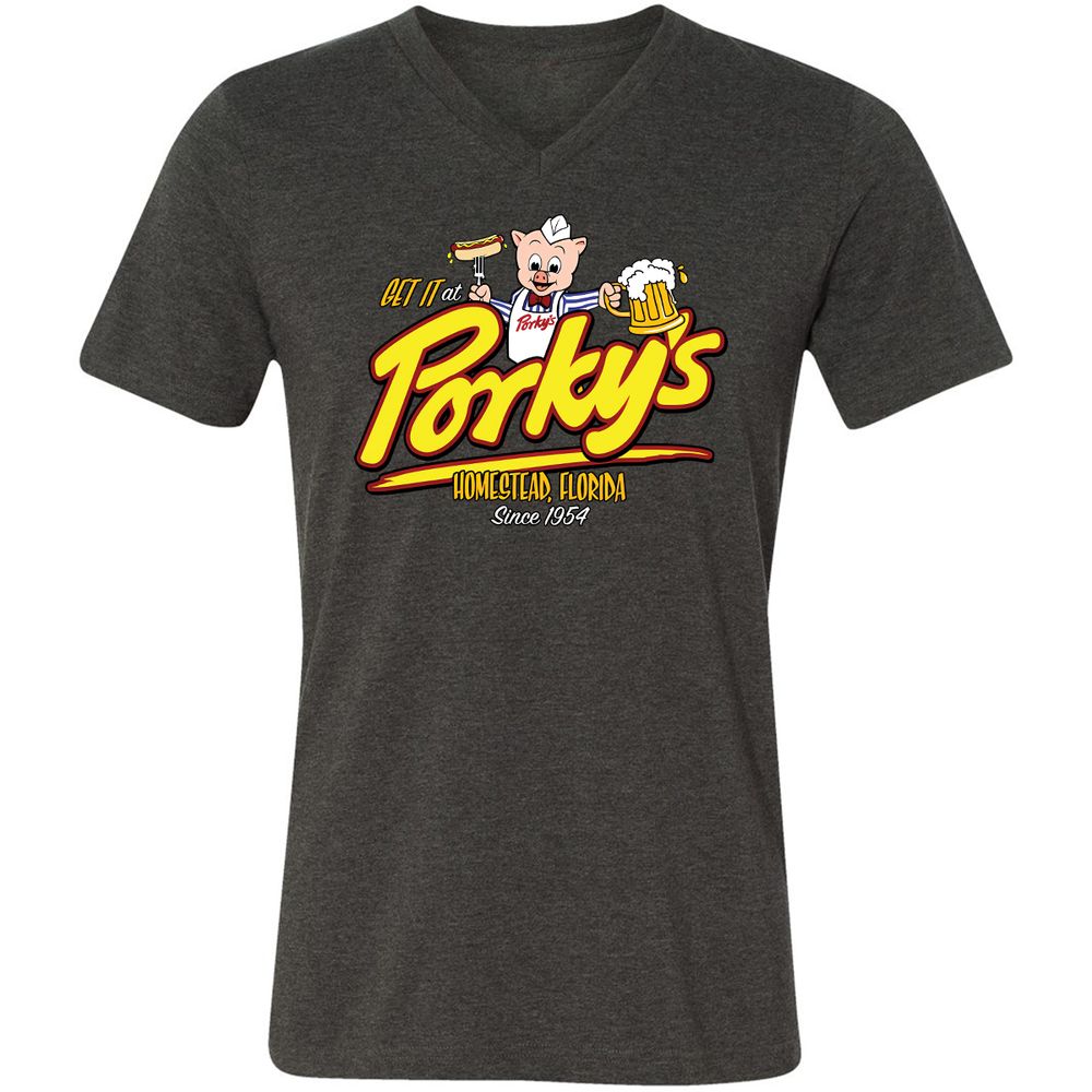 Unisex V-Neck T-Shirt - XSGT6M4Z - Dark Grey Heather - 8