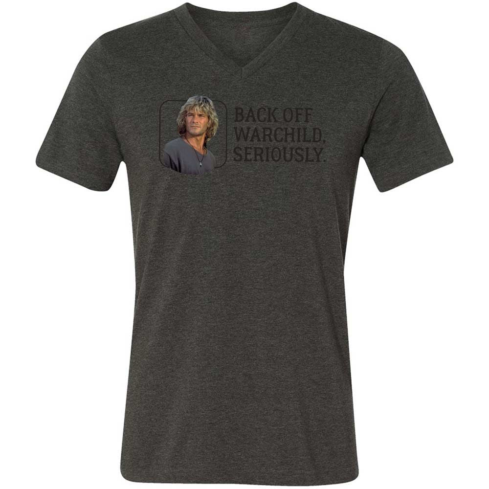 Unisex V-Neck T-Shirt - ZEWKMKDA - Dark Grey Heather - 8