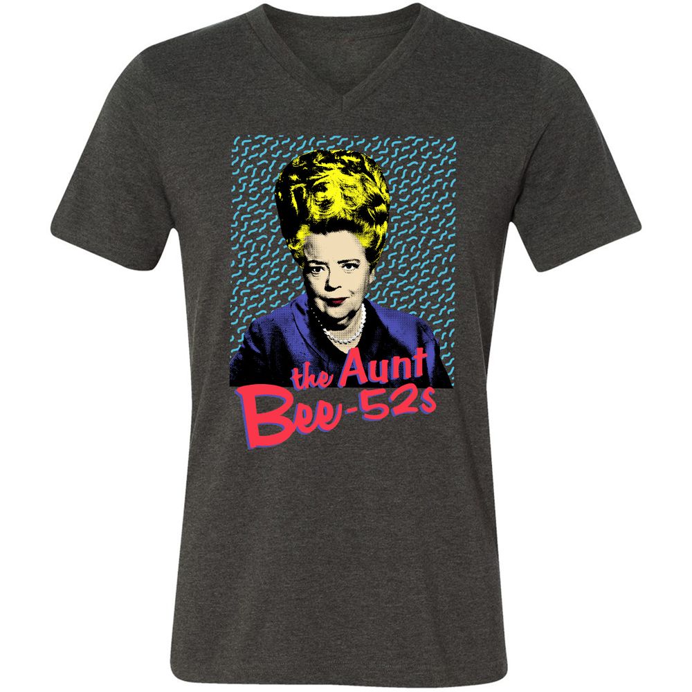 Unisex V-Neck T-Shirt - EGYY3W8Q - Dark Grey Heather - 8