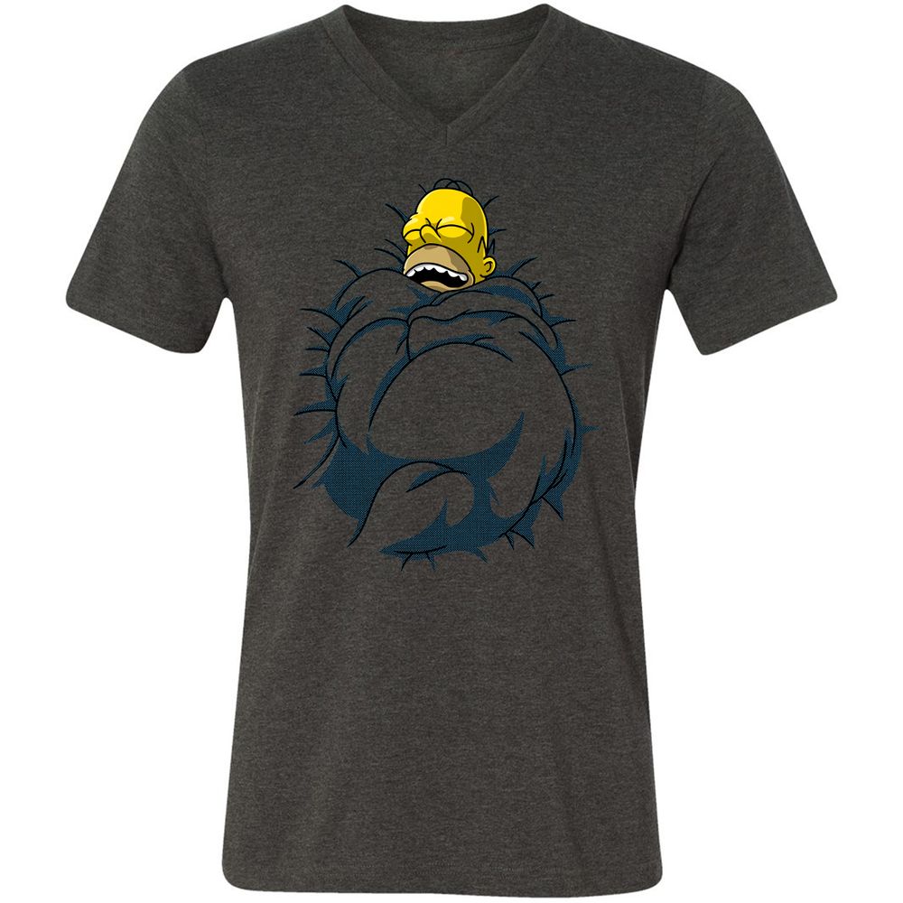 Unisex V-Neck T-Shirt - KXZJJ9PL - Dark Grey Heather - 8