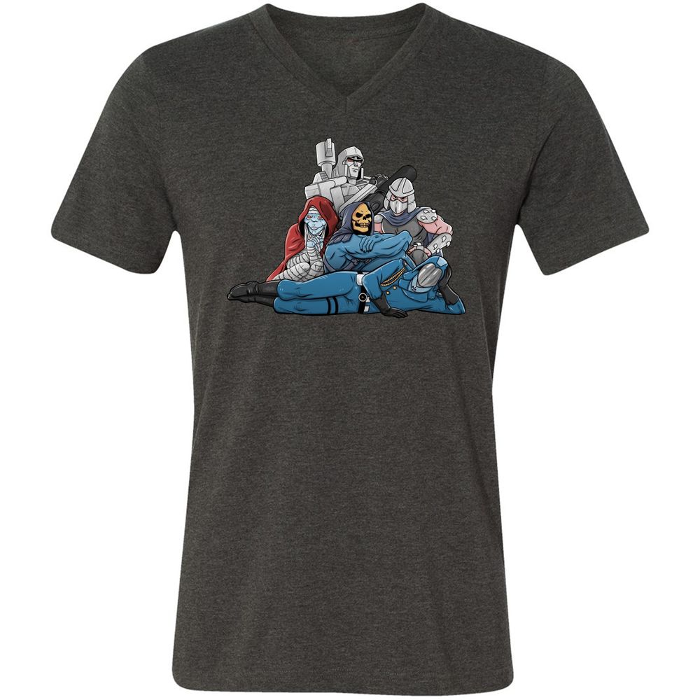 Unisex V-Neck T-Shirt - VC46TSVQ - Dark Grey Heather - 8