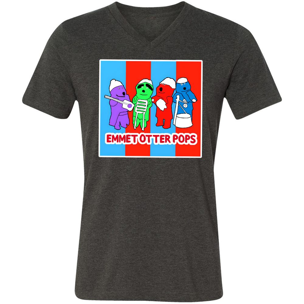 Unisex V-Neck T-Shirt - 31UMGTJ9 - Dark Grey Heather - 8