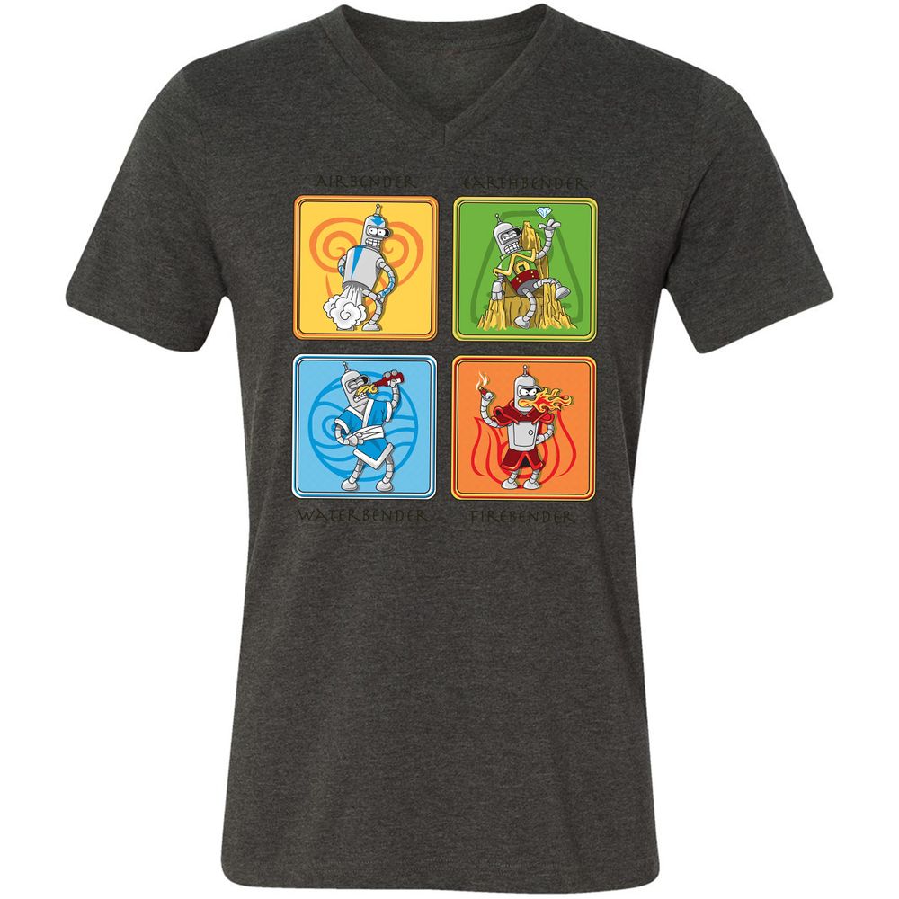 Unisex V-Neck T-Shirt - 6H3L7MMF - Dark Grey Heather - 8