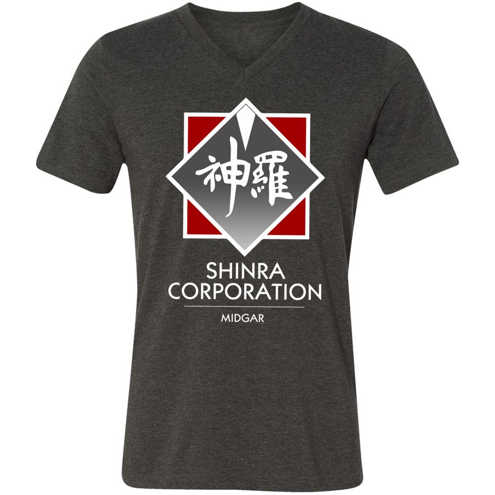 Unisex V-Neck T-Shirt - 8YMS49UG - Dark Grey Heather - 8