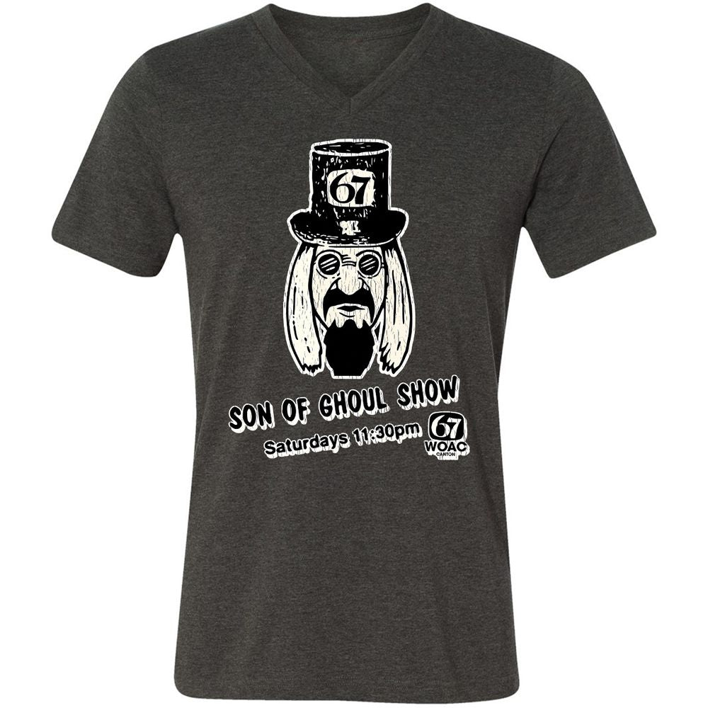 Unisex V-Neck T-Shirt - R5B52KSH - Dark Grey Heather - 8