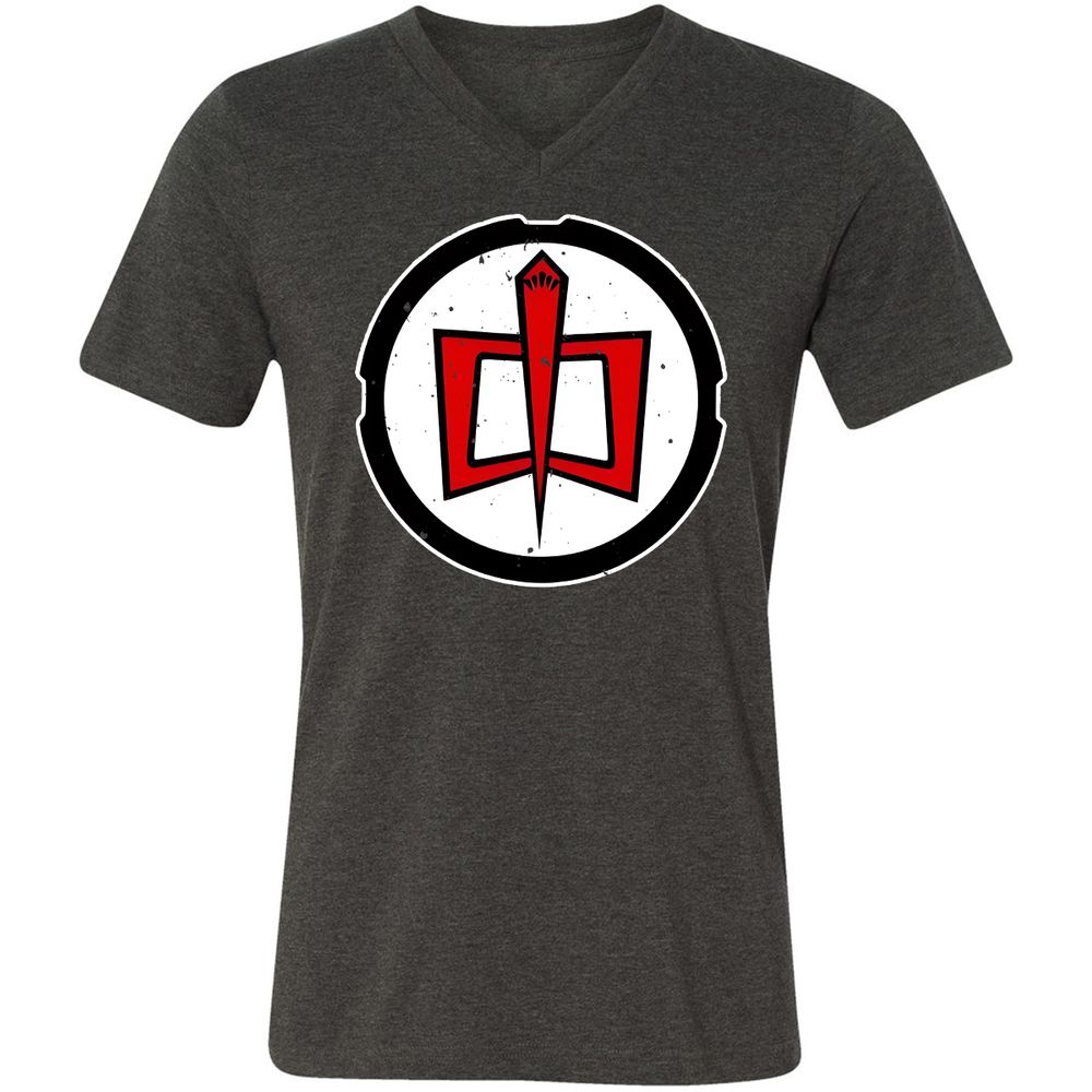 Unisex V-Neck T-Shirt - CHRFW4D6 - Dark Grey Heather - 8