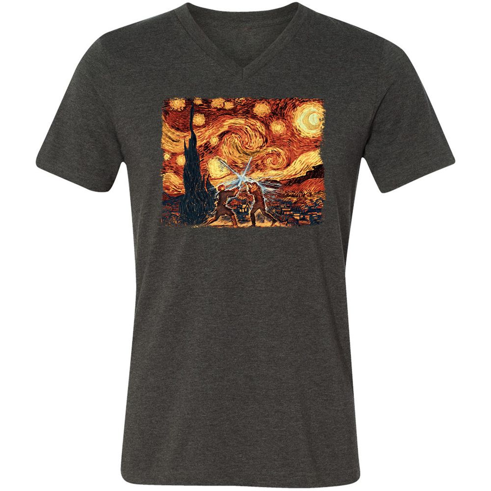 Unisex V-Neck T-Shirt - X2ZUSTTF - Dark Grey Heather - 8