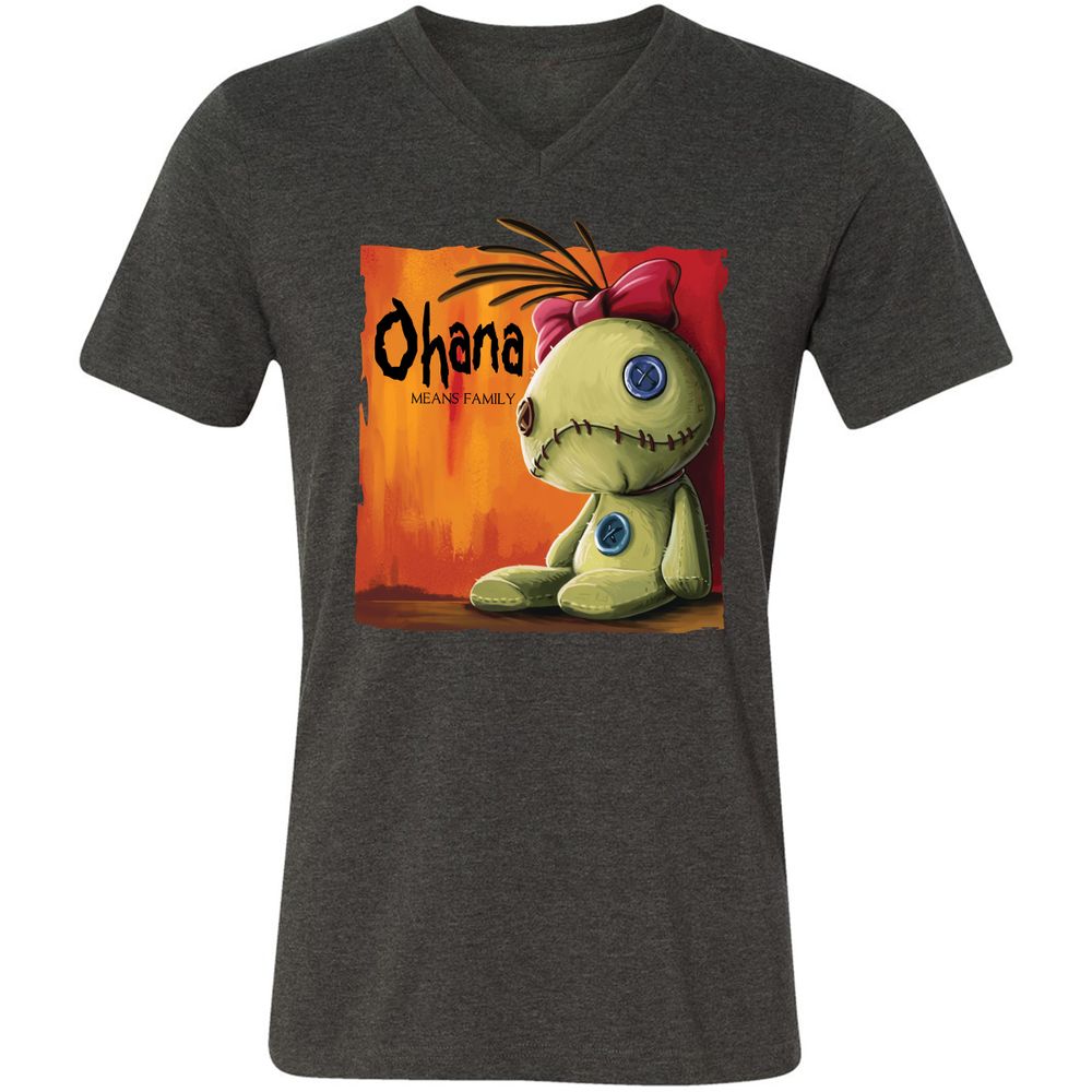 Unisex V-Neck T-Shirt - 82HH52YE - Dark Grey Heather - 8