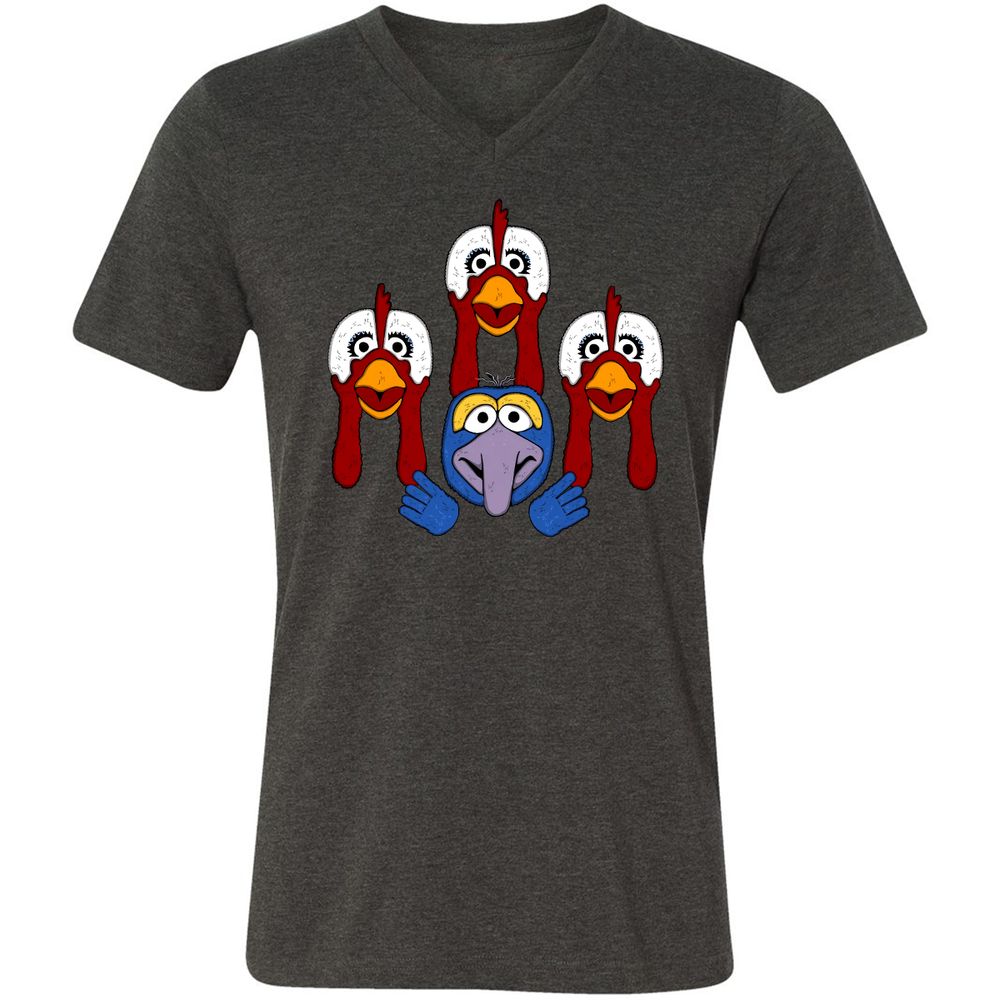 Unisex V-Neck T-Shirt - KV7TS52U - Dark Grey Heather - 8