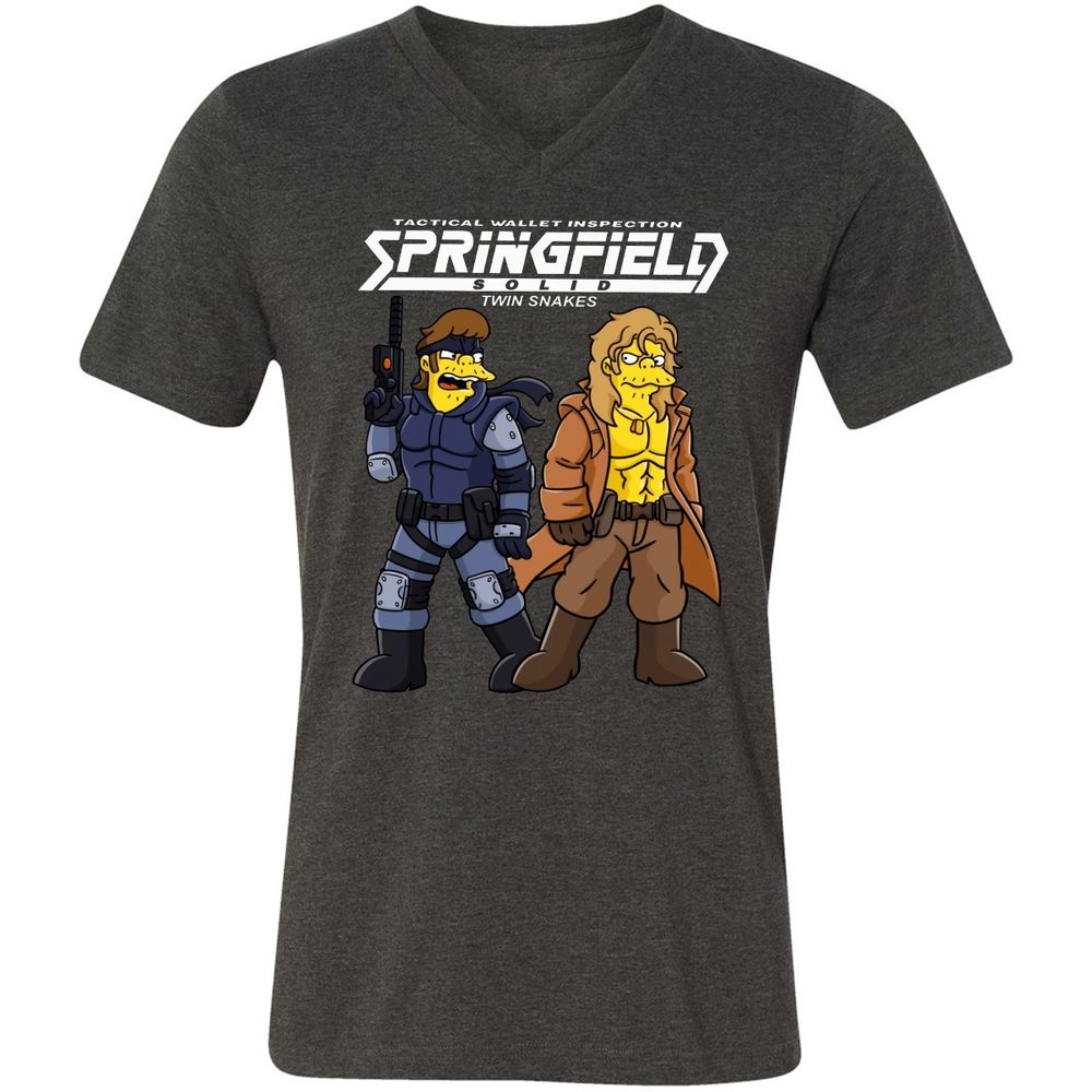 Unisex V-Neck T-Shirt - WKJ74NRA - Dark Grey Heather - 8