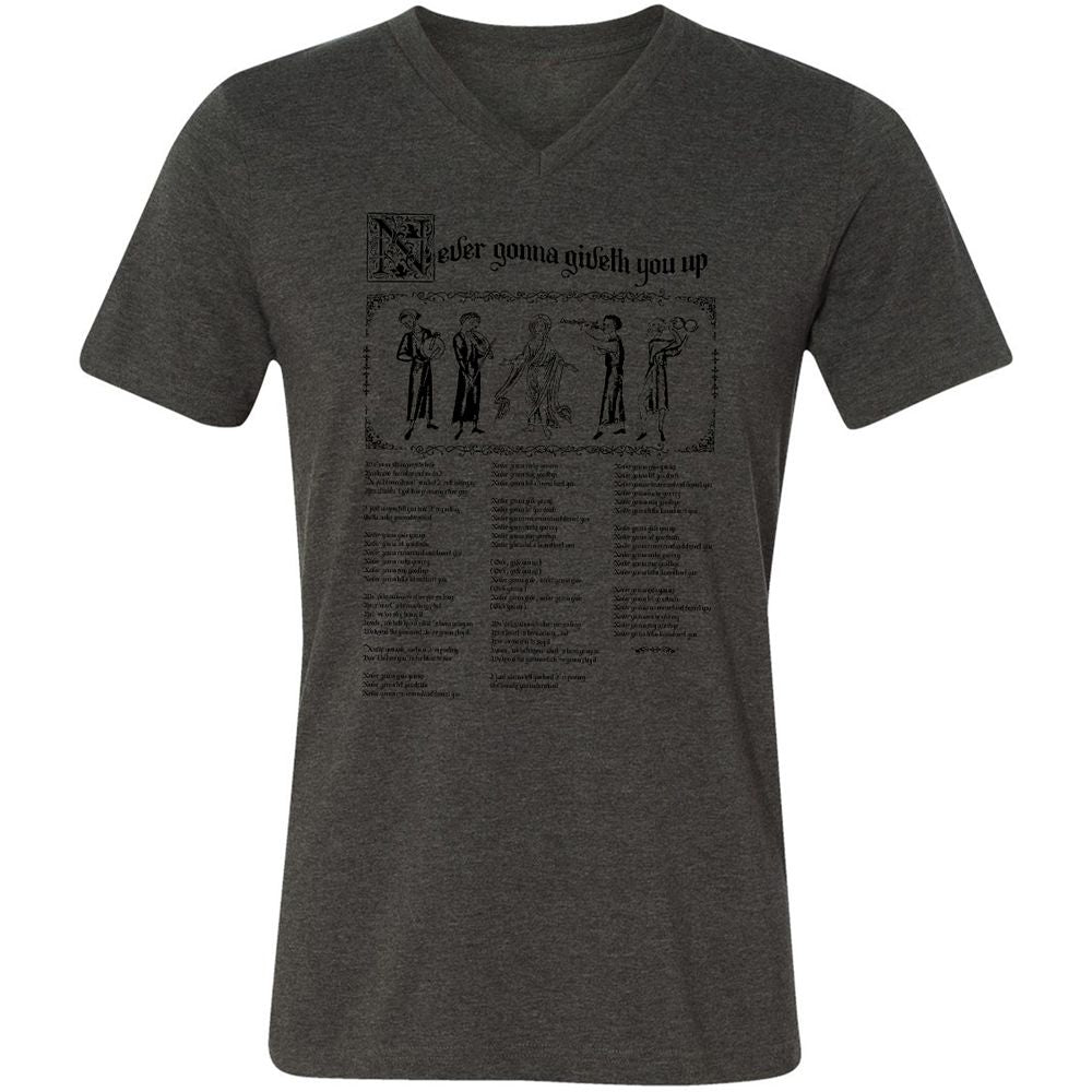 Unisex V-Neck T-Shirt - HXNCJ8WG - Dark Grey Heather - 8