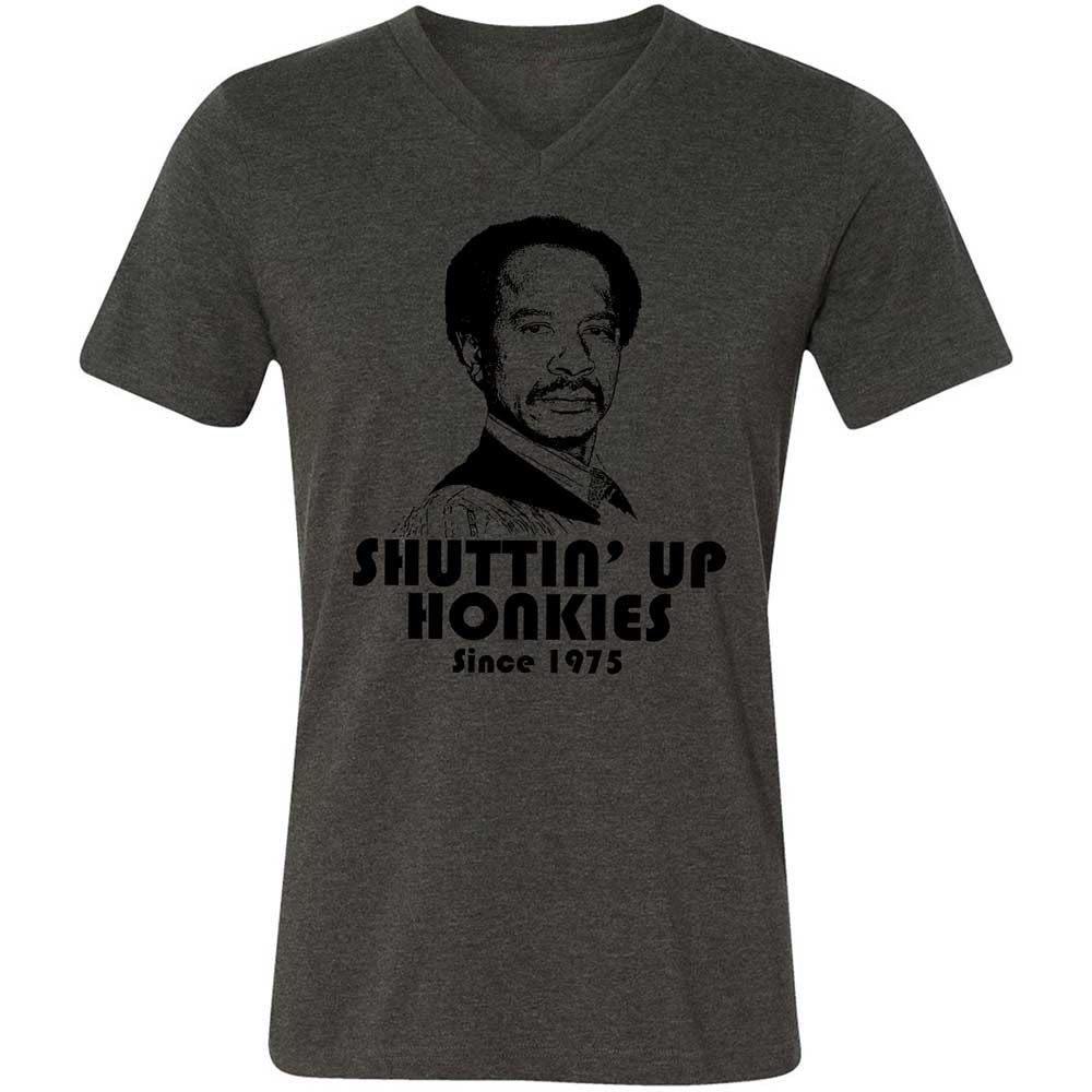 Unisex V-Neck T-Shirt - 3W5CUR5W - Dark Grey Heather - 8