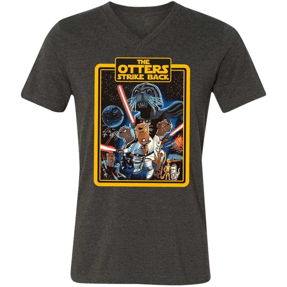 Unisex V-Neck T-Shirt - VFL939FE - Dark Grey Heather - 8