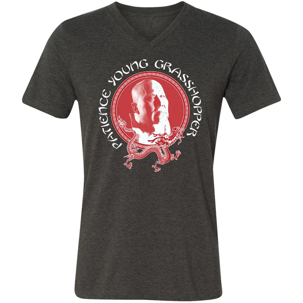 Unisex V-Neck T-Shirt - B97P5EHN - Dark Grey Heather - 8