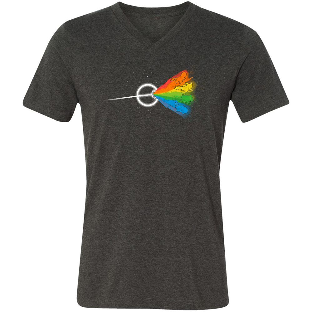 Unisex V-Neck T-Shirt - 3TYBAELC - Dark Grey Heather - 8