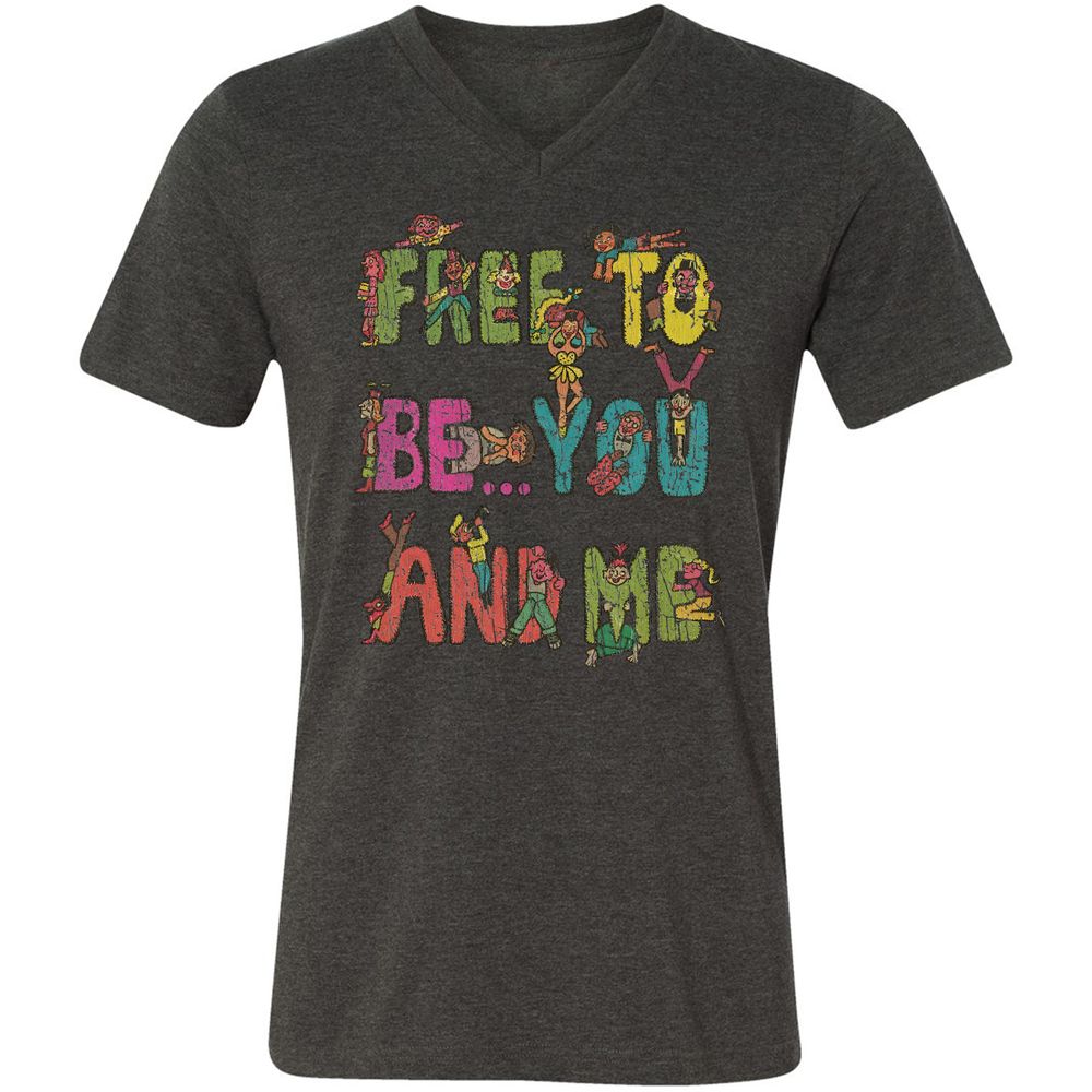 Unisex V-Neck T-Shirt - 55VT6SER - Dark Grey Heather - 8