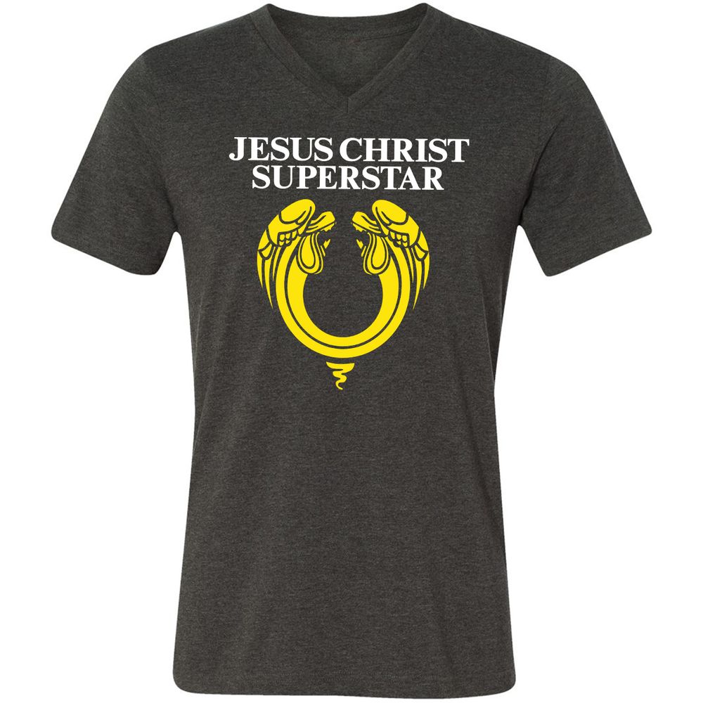 Unisex V-Neck T-Shirt - N18TJK59 - Dark Grey Heather - 8