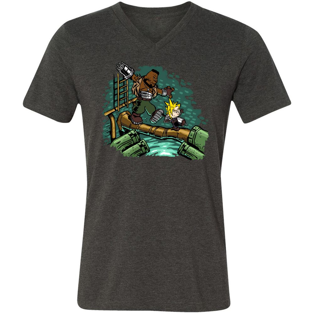 Unisex V-Neck T-Shirt - 82UL7UUX - Dark Grey Heather - 8