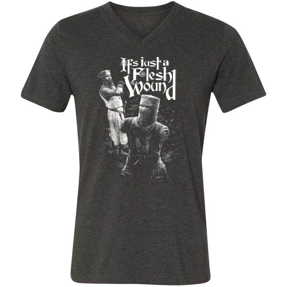 Unisex V-Neck T-Shirt - 3RX4WKVB - Dark Grey Heather - 8