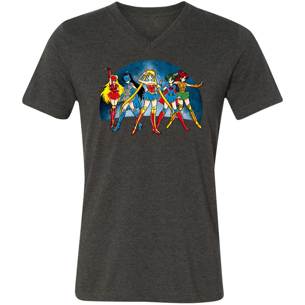 Unisex V-Neck T-Shirt - GTLCLLY7 - Dark Grey Heather - 8