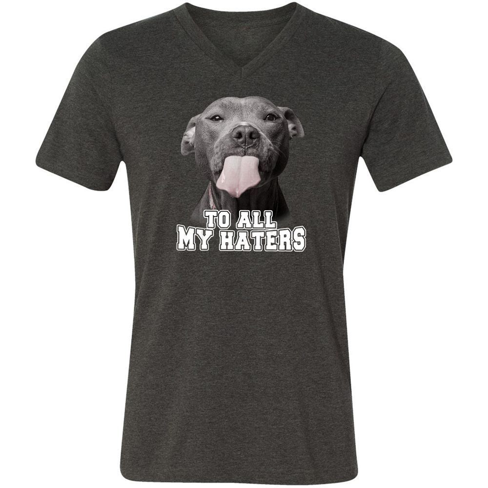 Unisex V-Neck T-Shirt - 3Z36GRAF - Dark Grey Heather - 8