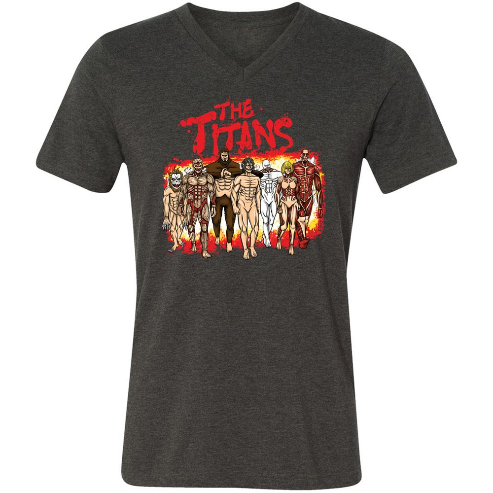 Unisex V-Neck T-Shirt - U3ZXK42X - Dark Grey Heather - 8