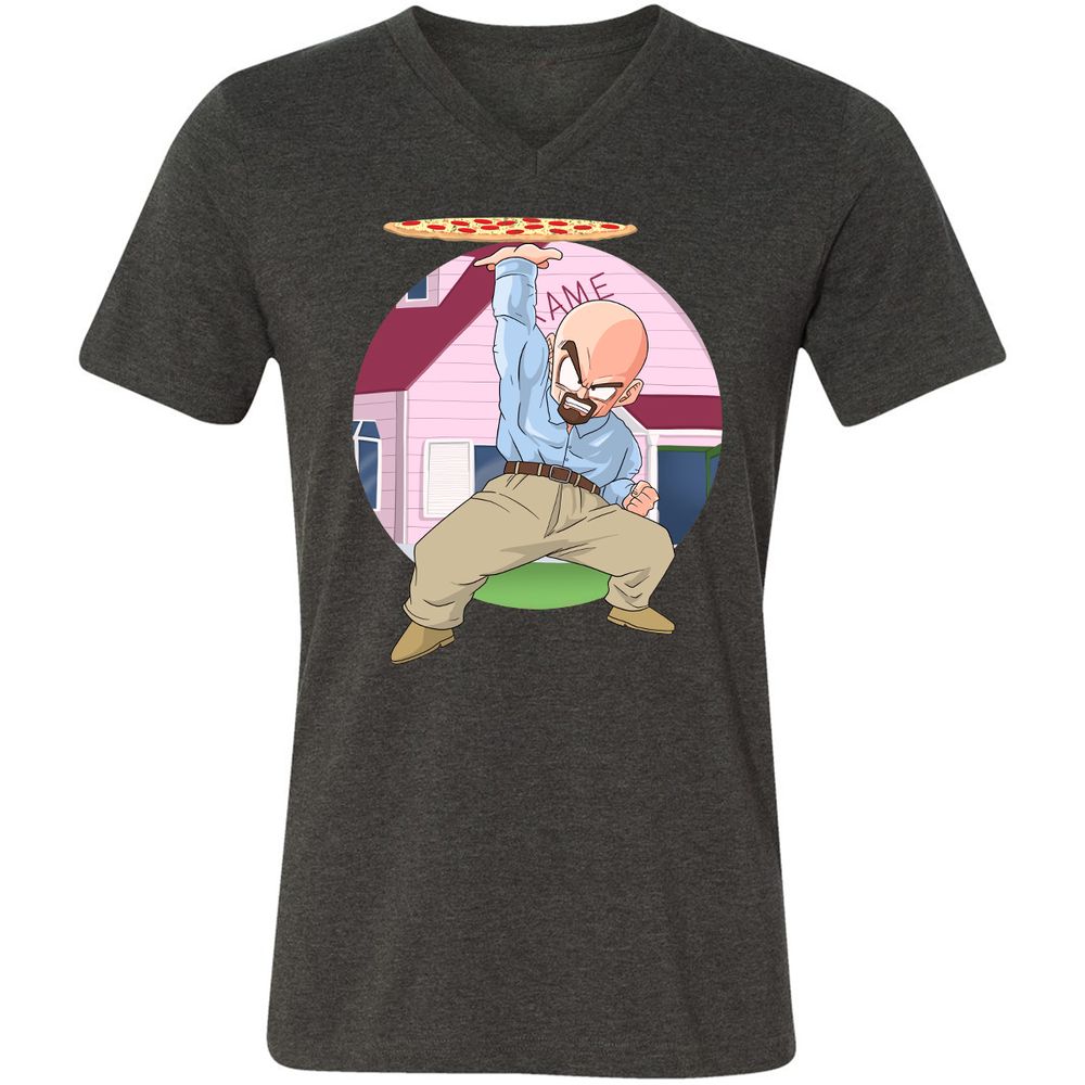 Unisex V-Neck T-Shirt - Z32ADK3X - Dark Grey Heather - 8