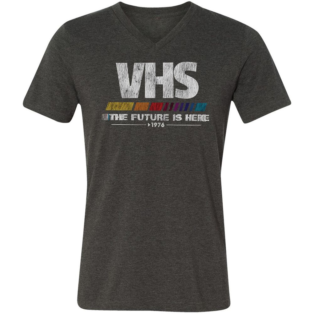 Unisex V-Neck T-Shirt - ZHBZ17W9 - Dark Grey Heather - 8