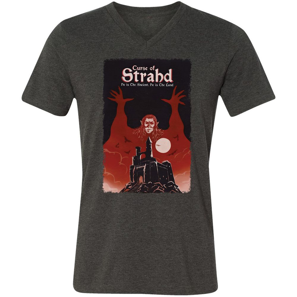 Unisex V-Neck T-Shirt - PKGGG4KS - Dark Grey Heather - 8