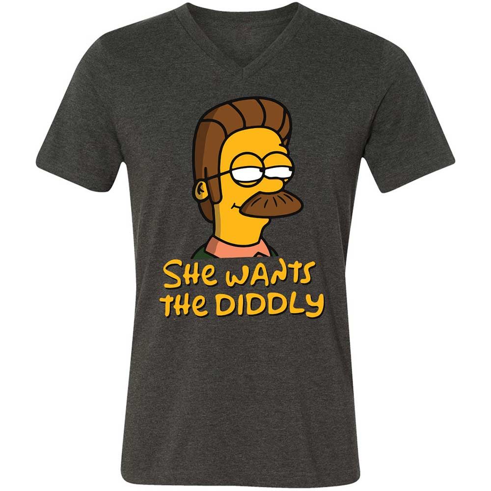 She Wants The Diddly - Dark Grey Heather - 8