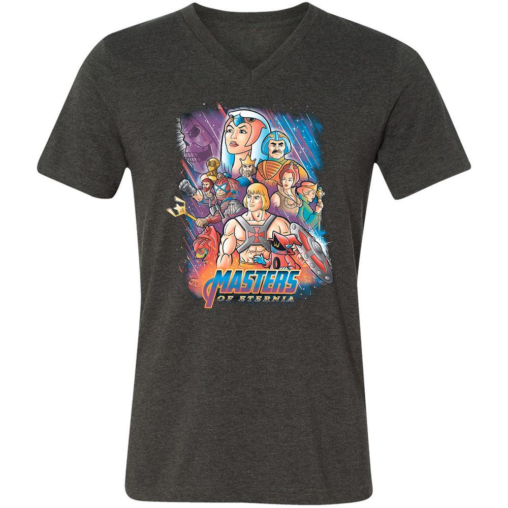 Unisex V-Neck T-Shirt - BCEGL4P8 - Dark Grey Heather - 8