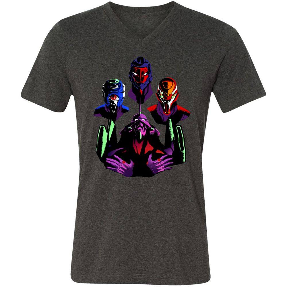 Unisex V-Neck T-Shirt - 7RPGW4W7 - Dark Grey Heather - 8