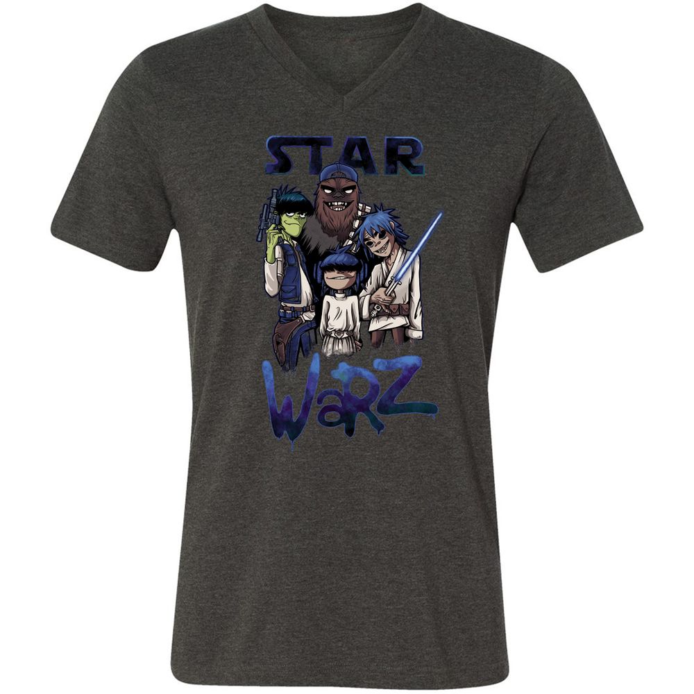 Unisex V-Neck T-Shirt - JU23ZCYD - Dark Grey Heather - 8
