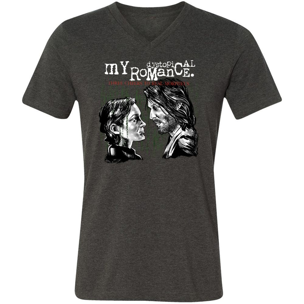 Unisex V-Neck T-Shirt - R7TR92ZB - Dark Grey Heather - 8