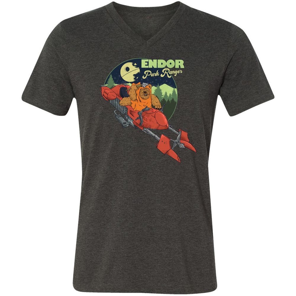 Unisex V-Neck T-Shirt - CAPV64QA - Dark Grey Heather - 8