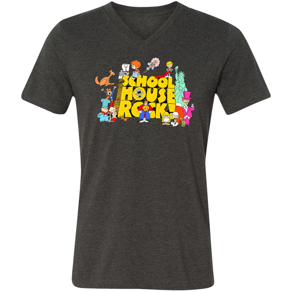 Unisex V-Neck T-Shirt - KQ4CJP65 - Dark Grey Heather - 8