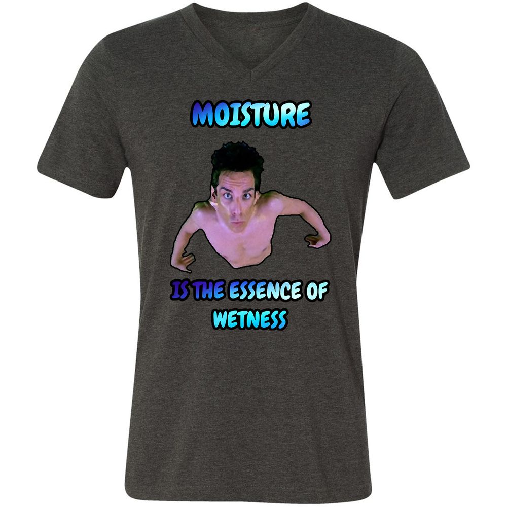 Unisex V-Neck T-Shirt - QHJ8X2E3 - Dark Grey Heather - 8