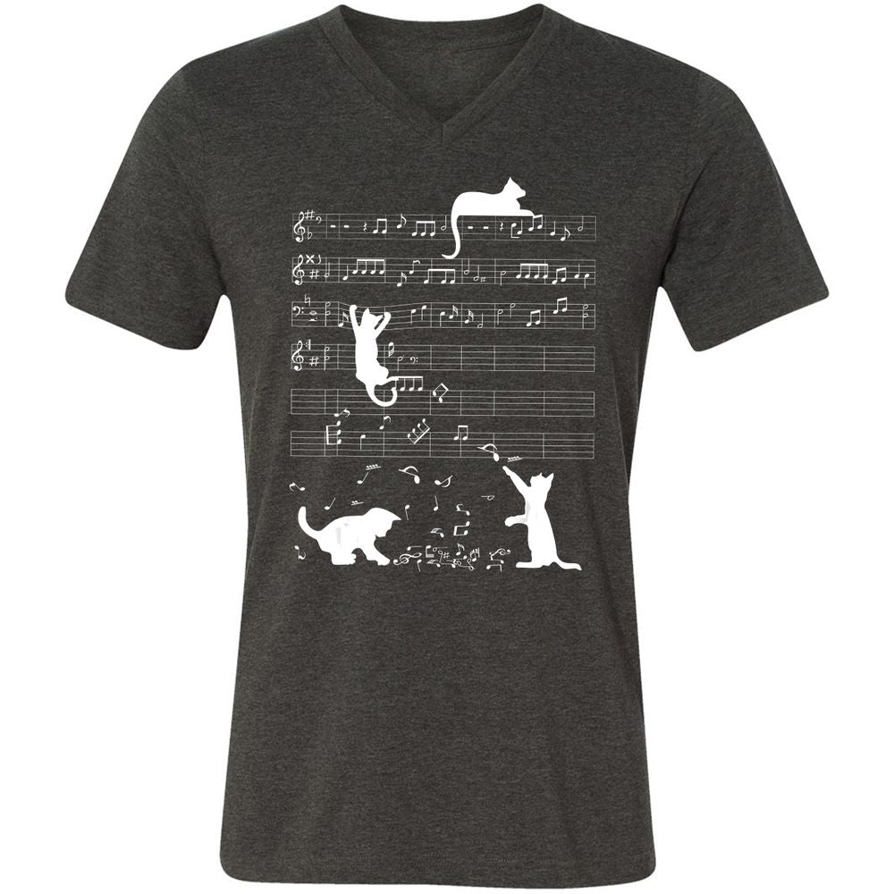 Unisex V-Neck T-Shirt - PDNJ7Z77 - Dark Grey Heather - 8