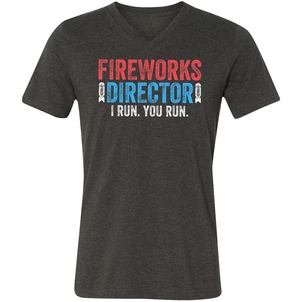 Unisex V-Neck T-Shirt - JLF2MWJB - Dark Grey Heather - 8