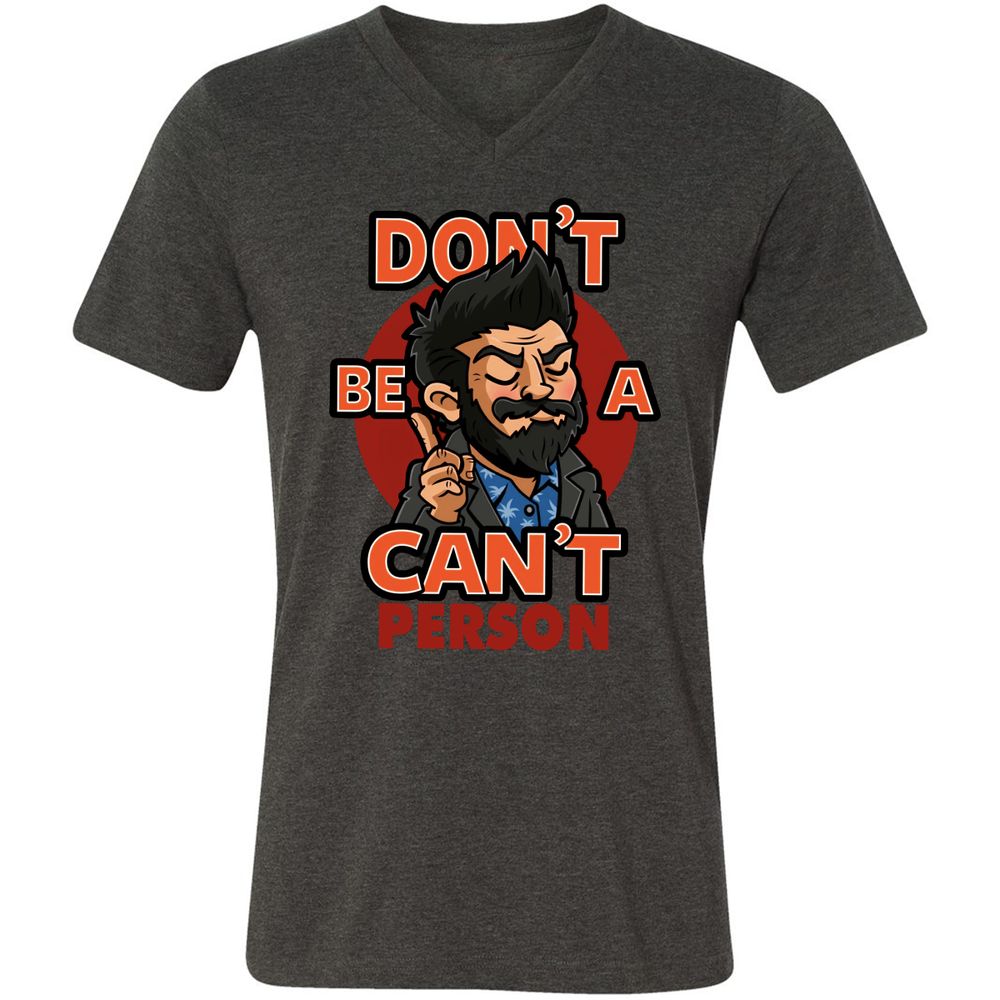 Unisex V-Neck T-Shirt - 92MCXM17 - Dark Grey Heather - 8